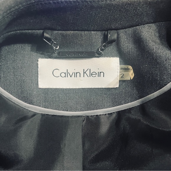 Calvin Klein One Button Blazer in Charcoal, Women’s Size 2 - Picture 13 of 16